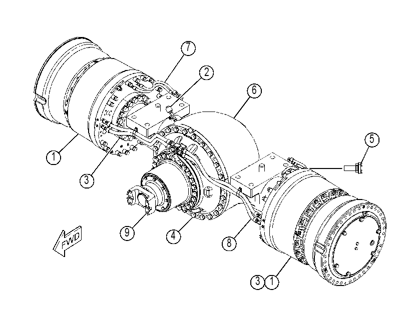 AXLE AR-REAR 2502377 CAT