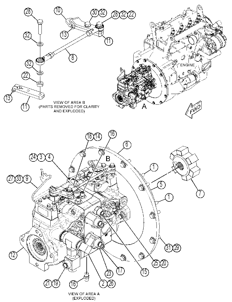 Насос хода с креплением 4545895 CAT
