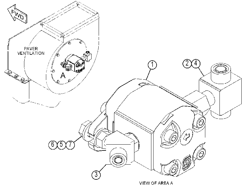 MOTOR & MTG GP-VENTILATION 4336612 CAT