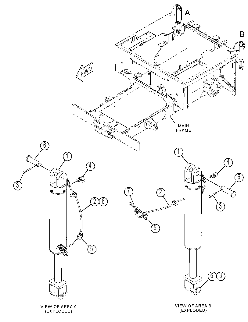 CYLINDER & MTG GP-SCREED HOIST 4336594 CAT