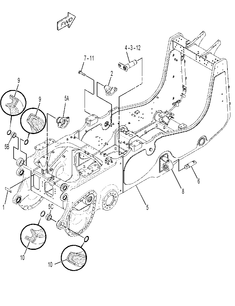 FRAME GP-MAIN 3022280 CAT