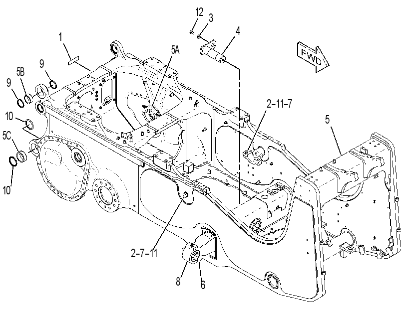 FRAME GP-MAIN 3470599 CAT