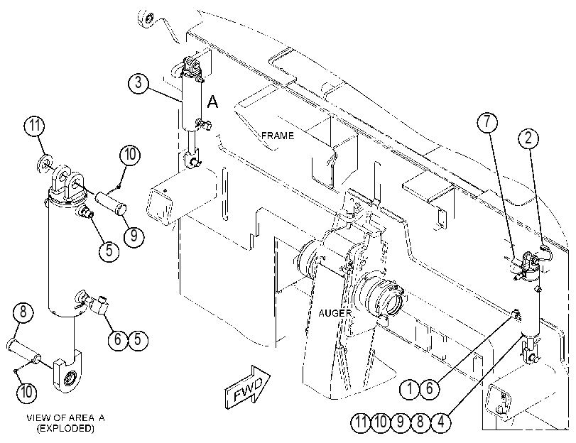 CYLINDER & MTG GP-AUGER 4336595 CAT