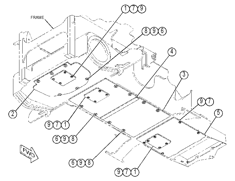 Защита нижняя 3974301 CAT