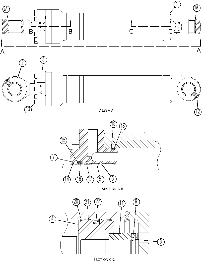 Цилиндр наклона 4571644 CAT