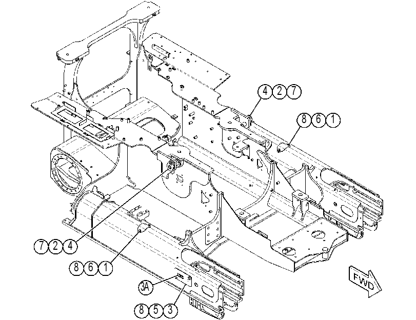 FRAME GP-MAIN 3970003 CAT