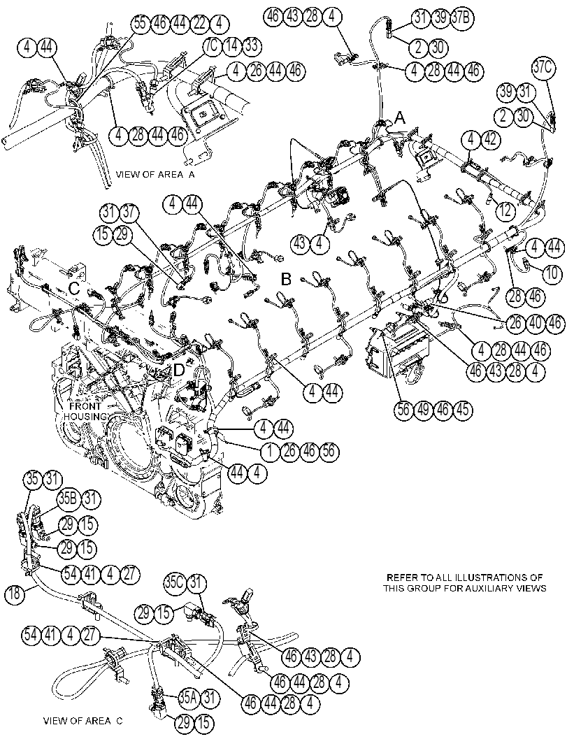 Проводка двигателя 4199356 CAT