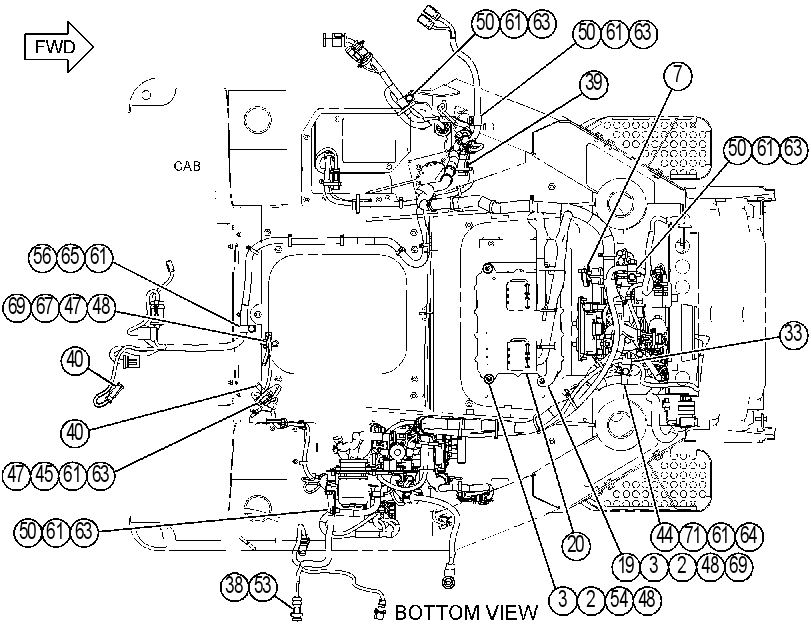 Проводка площадки 4421586 CAT