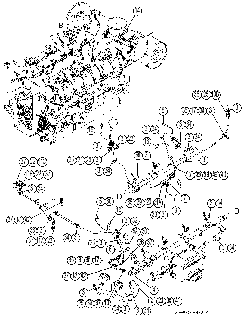 Проводка двигателя 4713220 CAT