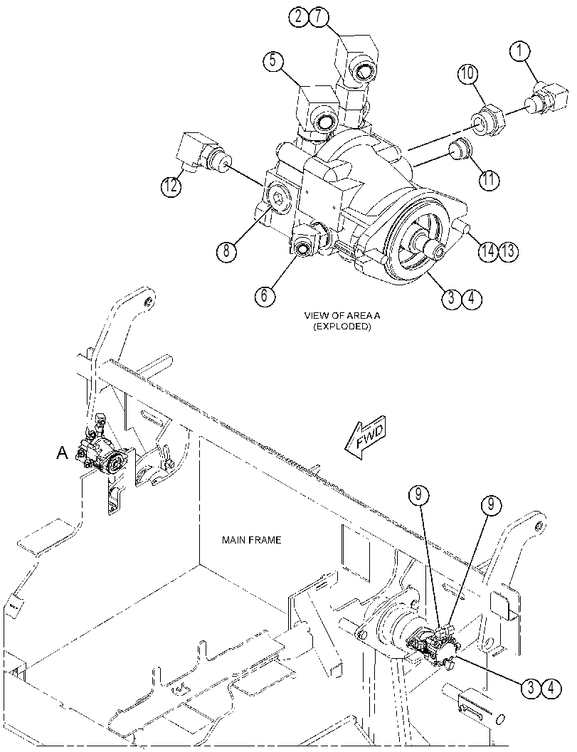 MOTOR & MTG GP-CONVEYOR 4333515 CAT
