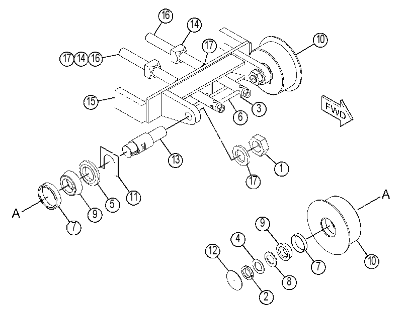 FOOTSHAFT GP 4249154 CAT