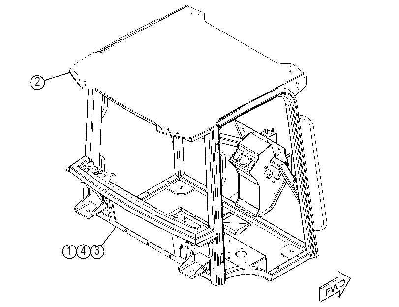 CANOPY GP-OPEN ROPS 4381894 CAT