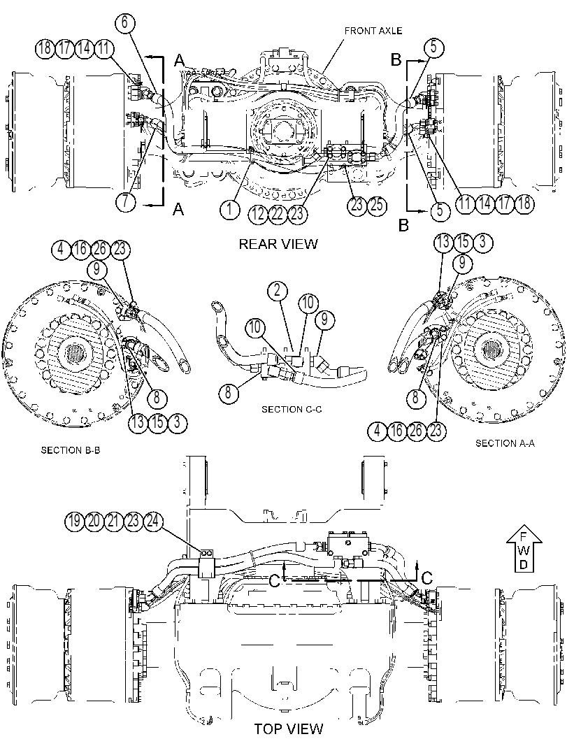 LINES GP-BRAKE COOLING 4511576 CAT