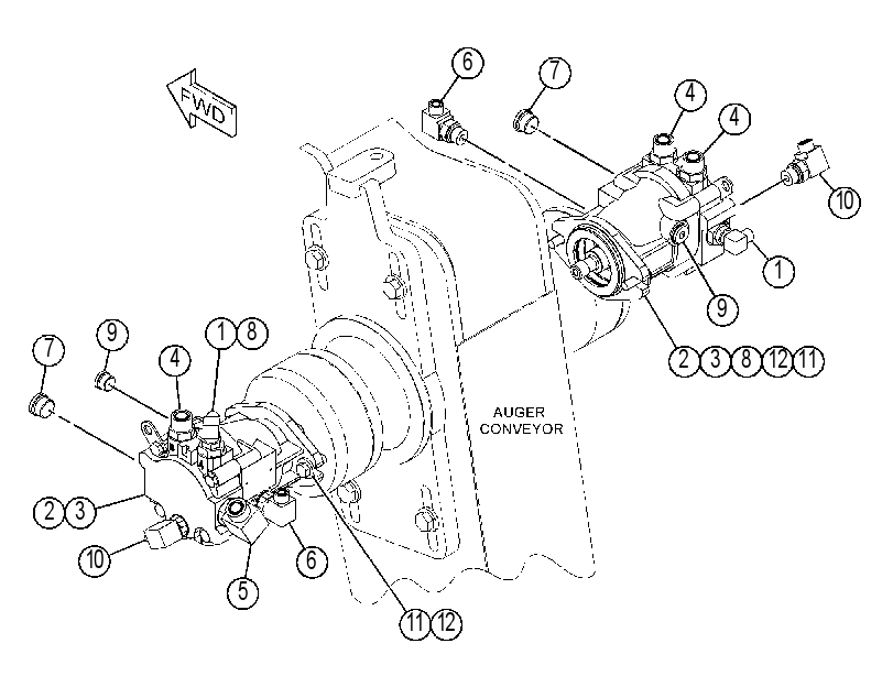 MOTOR & MTG GP-AUGER 4333516 CAT
