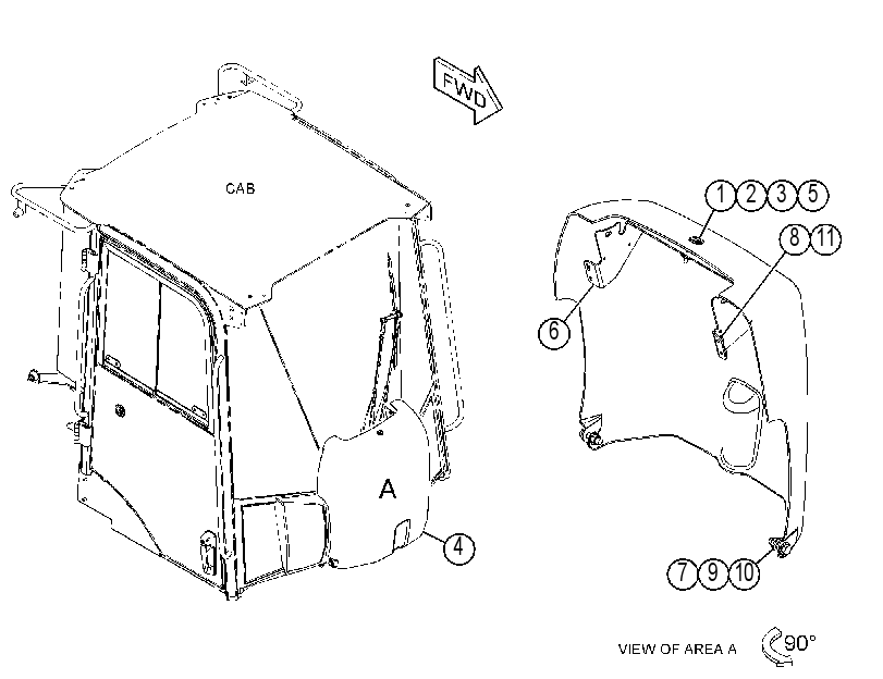 Крышка смотровая 4522620 CAT