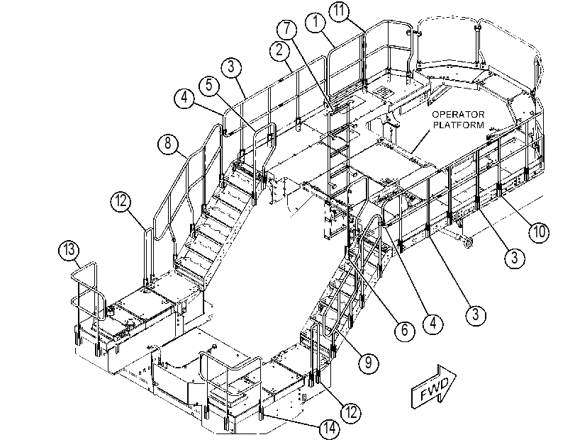 Поручень 3805983 CAT