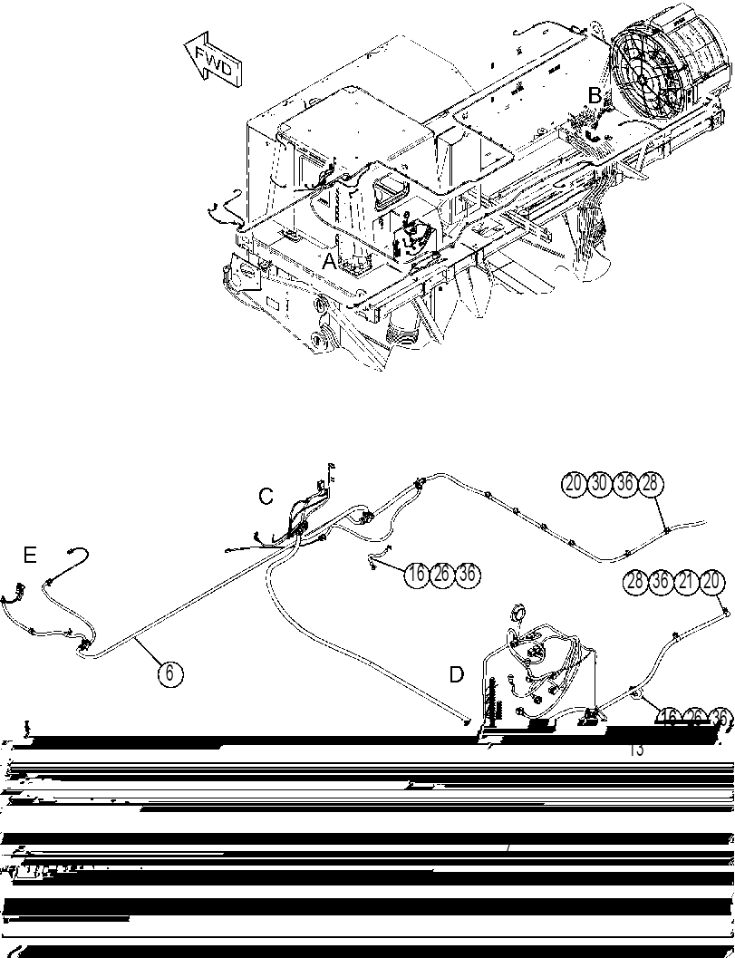 Проводка площадки 4323058 CAT