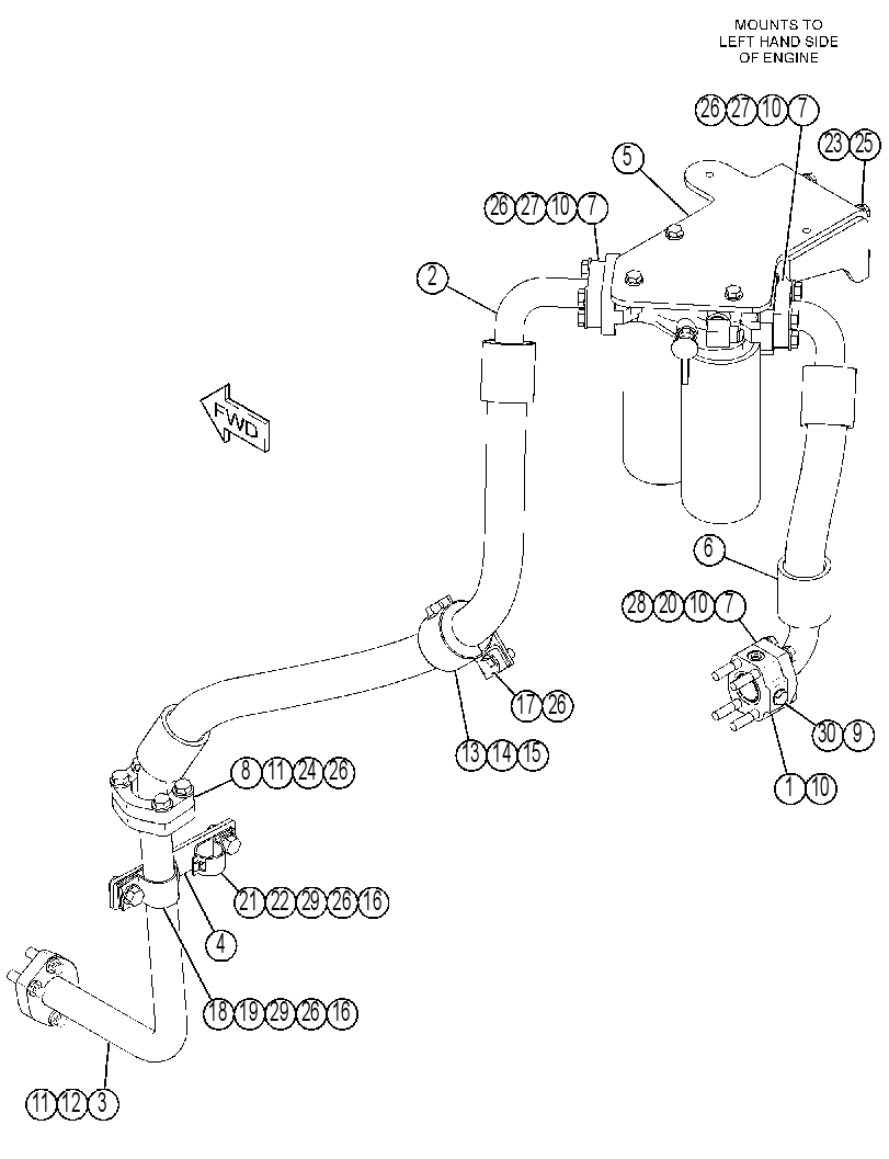 FILTER & LINES GP-TRANSMISSION 2547455 CAT