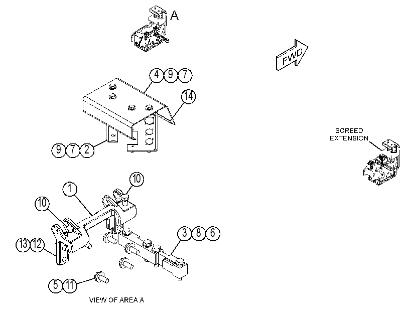 MOUNTING GP-SCREED EXTENSION 4642745 CAT