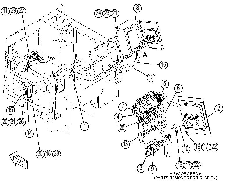Проводка отопителя 4602884 CAT