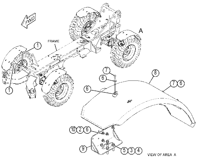 FENDER & MOUNTING GP 4676943 CAT