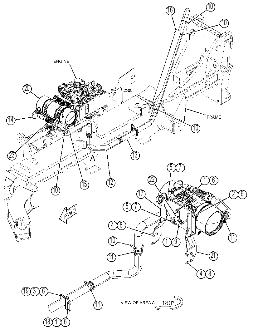 MUFFLER & MOUNTING GP 4646989 CAT