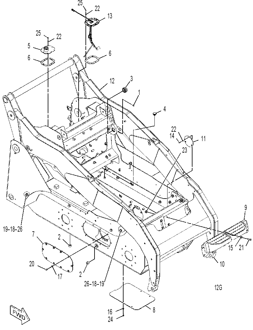 FRAME & MTG GP-MACHINE 2186875 CAT