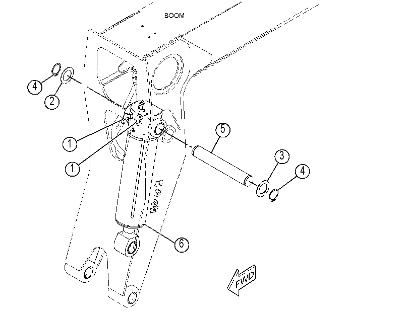 CYLINDER & MTG GP-BOOM 4645100 CAT