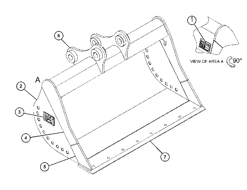 BUCKET GP-DITCH CLEANING 4562090 CAT