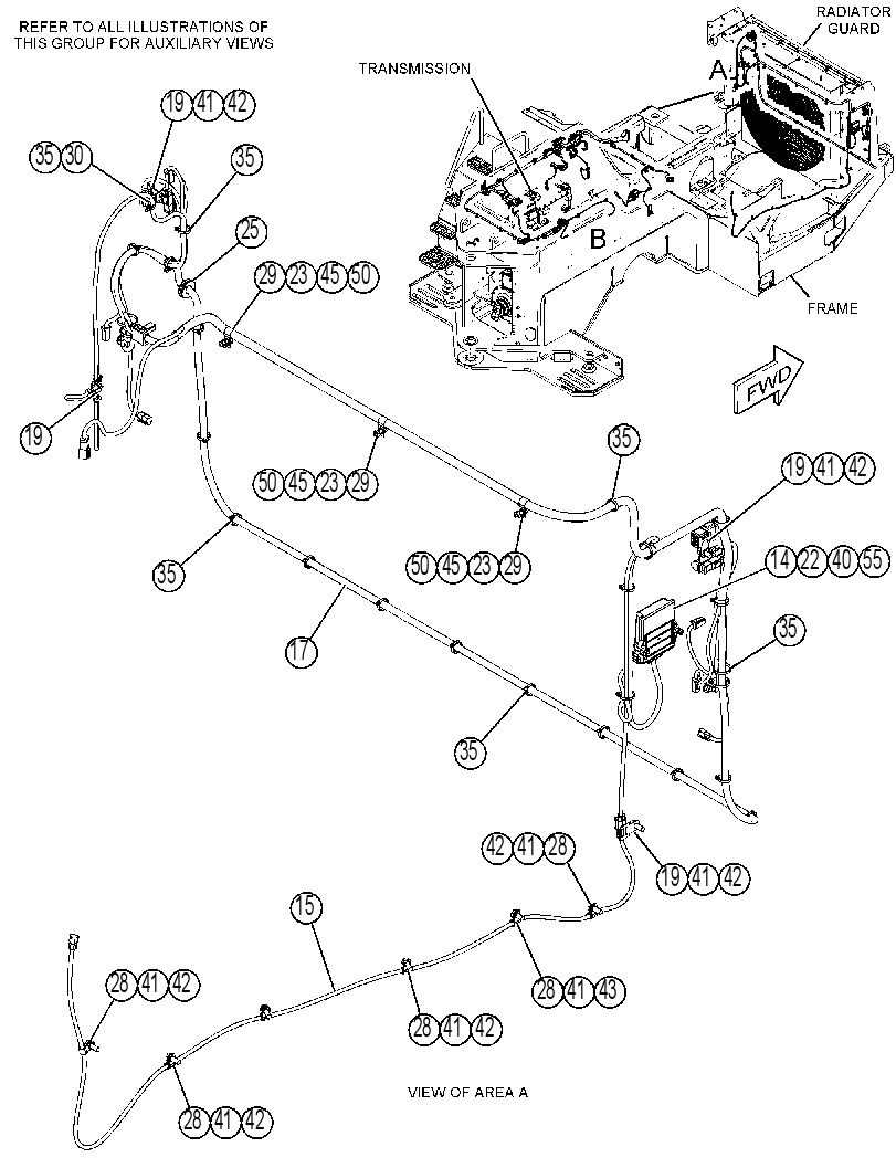 Проводка передняя 4562143 CAT