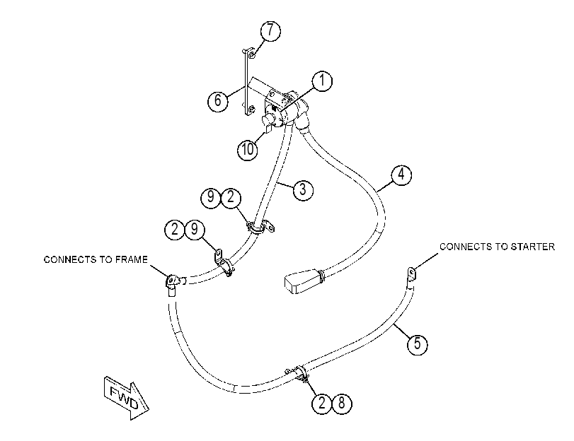 Аккумулятор с проводкой 4603257 CAT