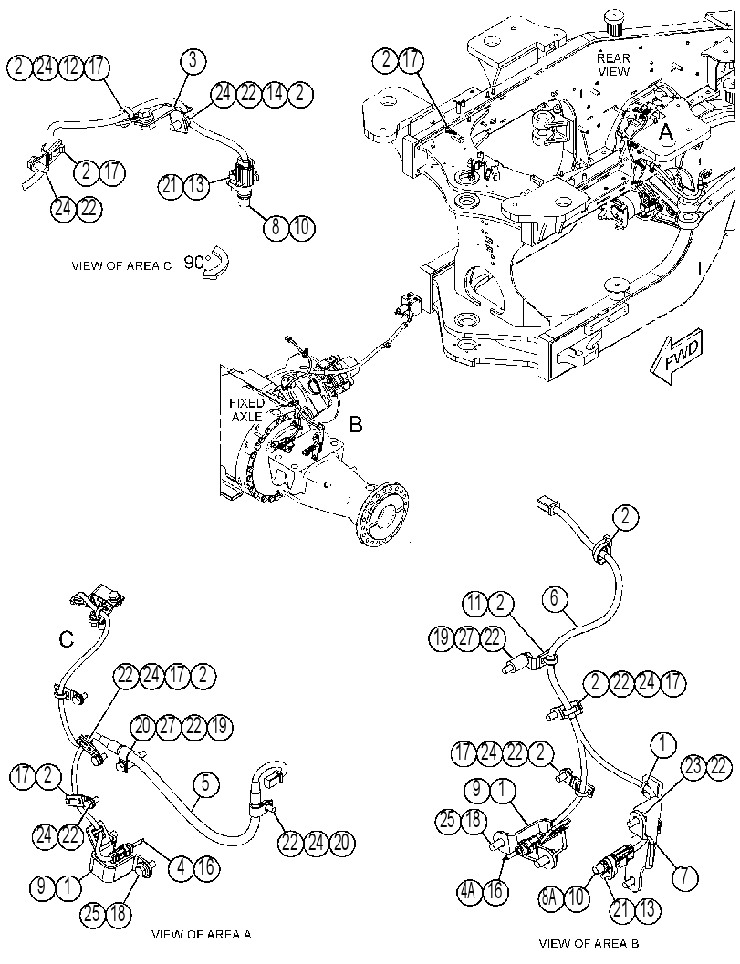 WIRING GP-AXLE TEMPERATURE 3647295 CAT