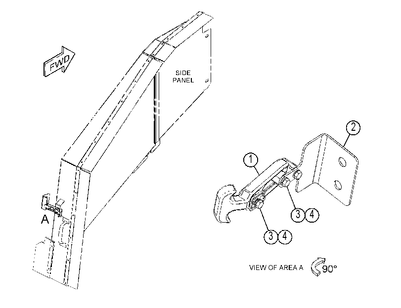 Защёлка 4350962 CAT