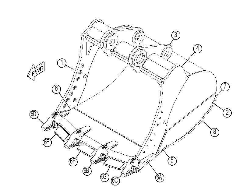 BUCKET AS-SEVERE SERVICE SPADE 4577618 CAT