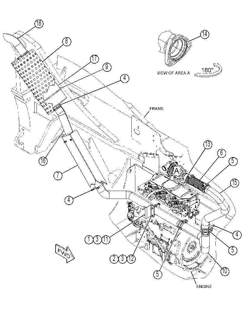 MUFFLER & MOUNTING GP 4646606 CAT
