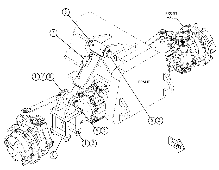 CYLINDER & MTG GP-FRAME LEVEL 4740688 CAT