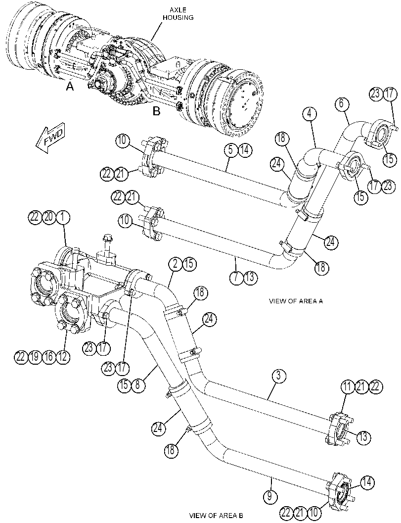 LINES GP-BRAKE COOLING 4359317 CAT