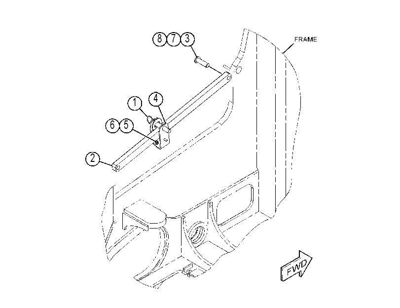 BRACE GP-CAB LIFT 3864880 CAT