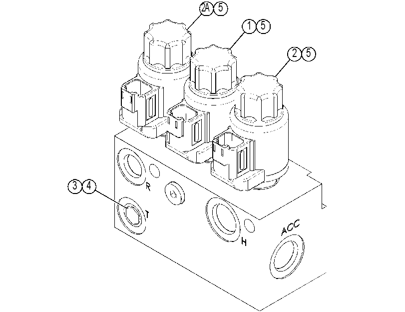 MANIFOLD GP-RIDE CONTROL 4372878 CAT