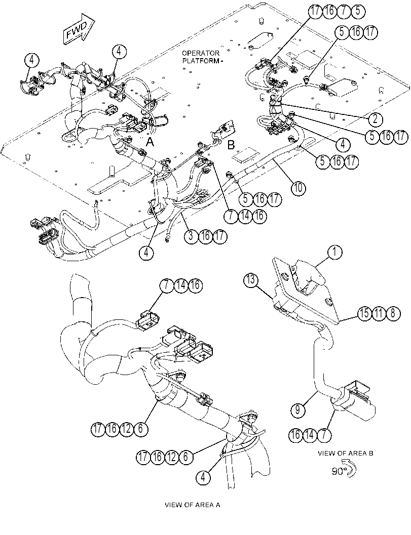 Проводка площадки 4727637 CAT