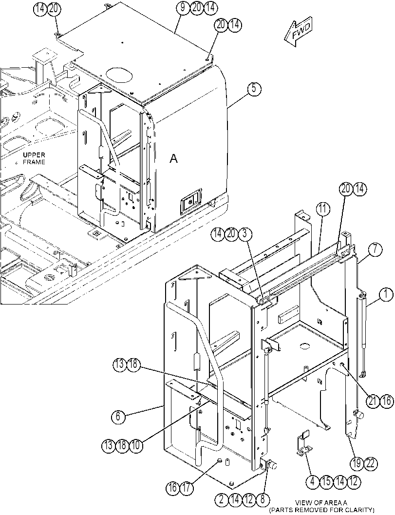 ENCLOSURE GP-FUEL TANK 4326329 CAT