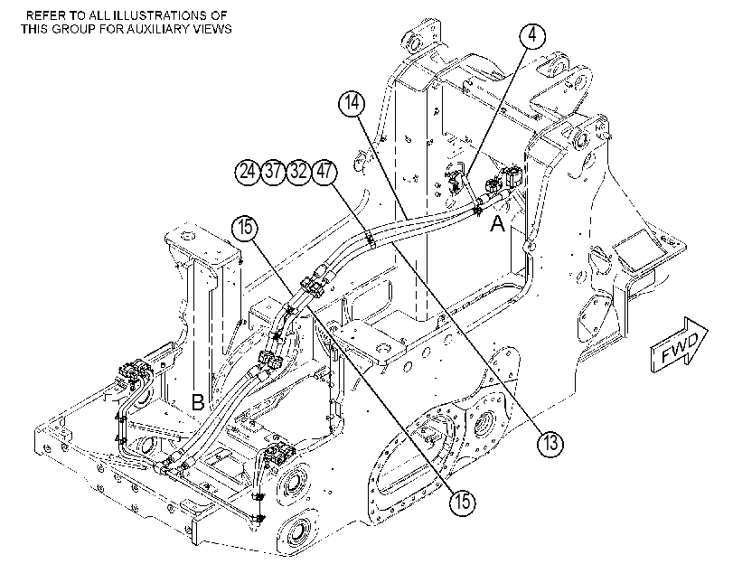 LINES GP-REAR ATTACHMENT 3864877 CAT