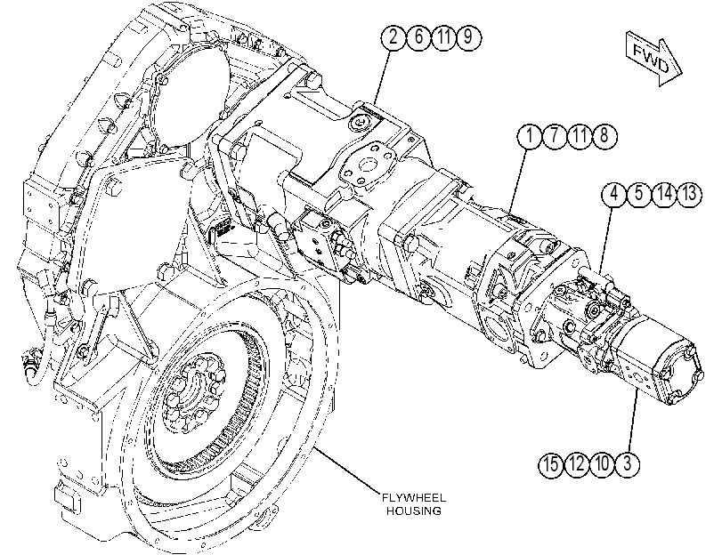 PUMP & MTG GP-STEERING & FAN 3906337 CAT