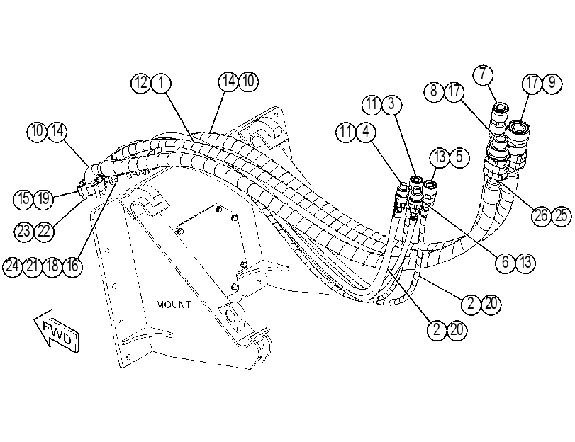 LINES GP-ATTACHMENT 4600801 CAT