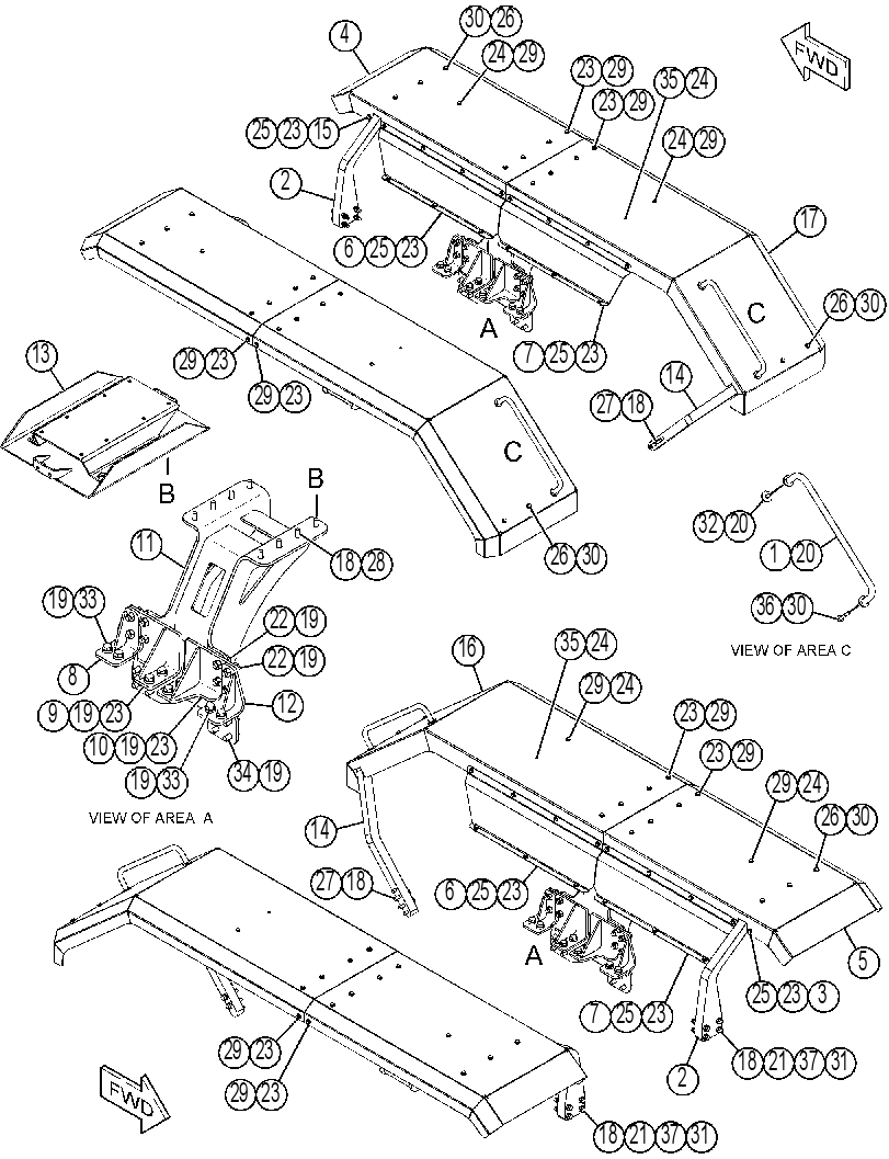 FENDER & SUPPORT GP 3753402 CAT