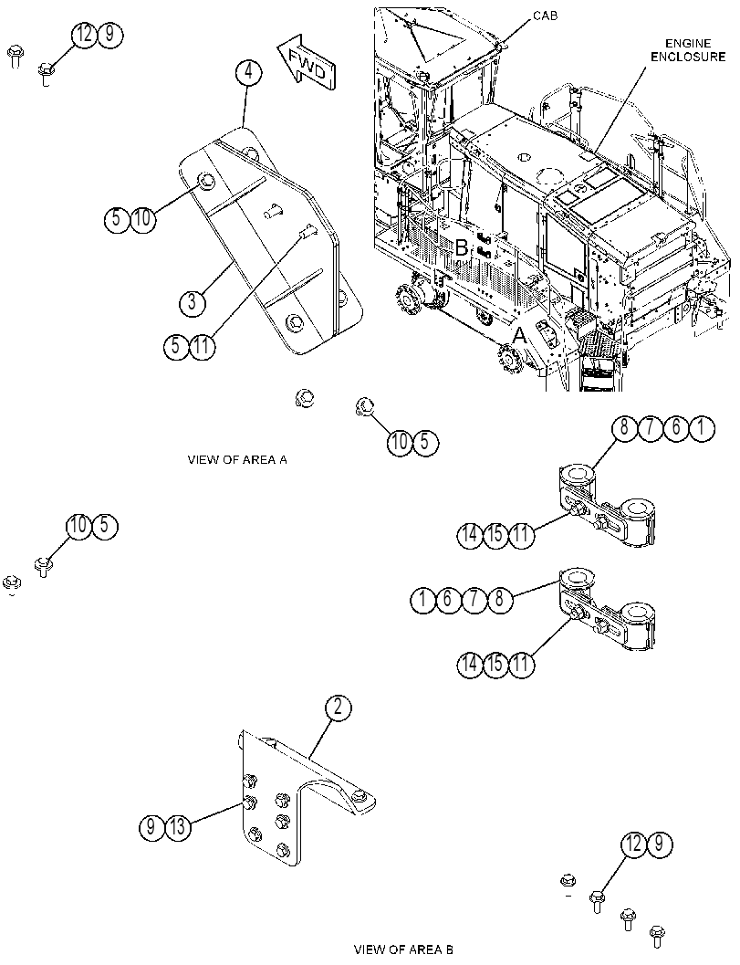 FASTENER GP-HANDRAIL 3838166 CAT
