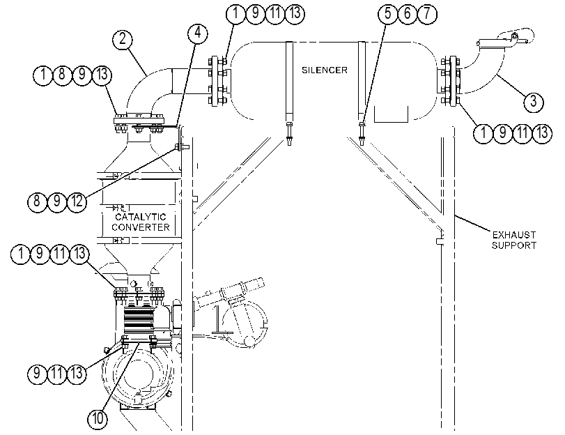 MOUNTING GP-MUFFLER 4308935 CAT