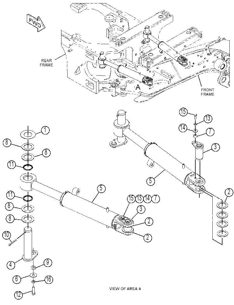 CYLINDER & MTG GP-ARTICULATION 3666093 CAT
