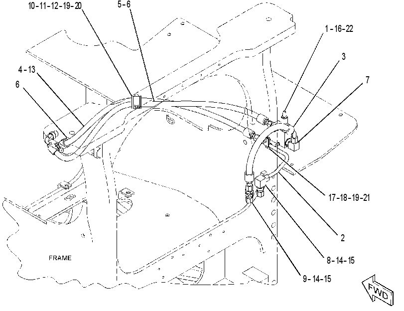 LINES GP-REAR ATTACHMENT 4334199 CAT