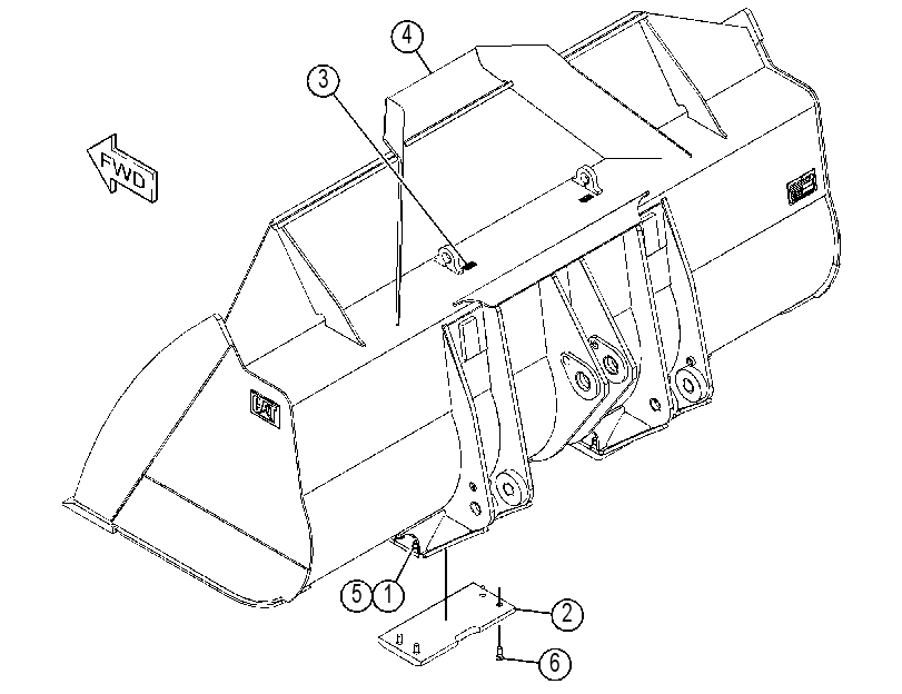 Ковш для перегрузки материалов 4616818 CAT